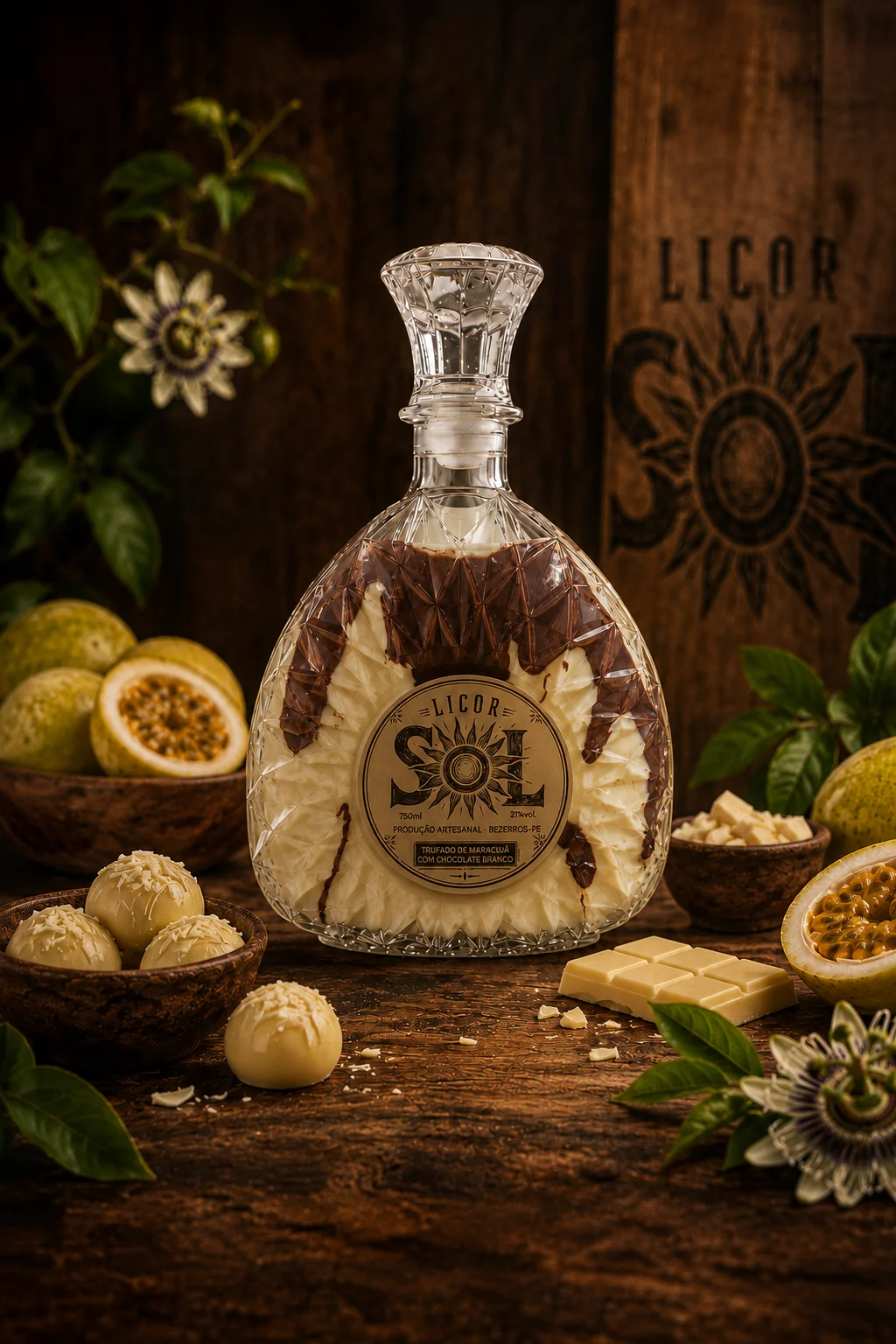 Licor Trufado de Maracujá com Chocolate Branco